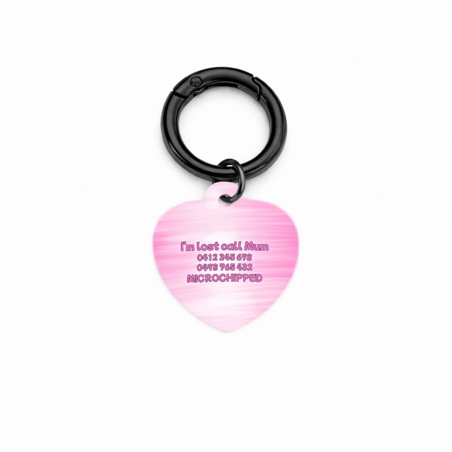 Pink Rose Pet ID Tag