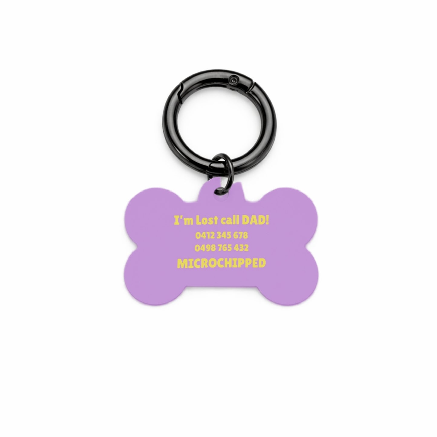 Purple Sunflower Pet ID Tag
