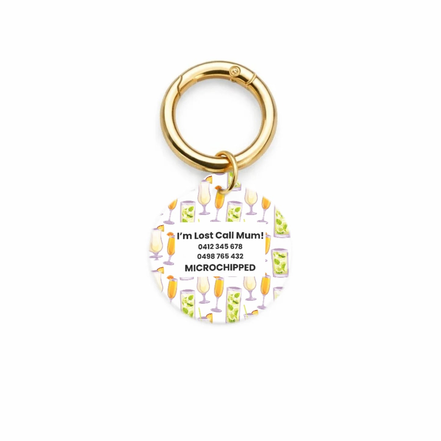Cocktail Pet ID Tag