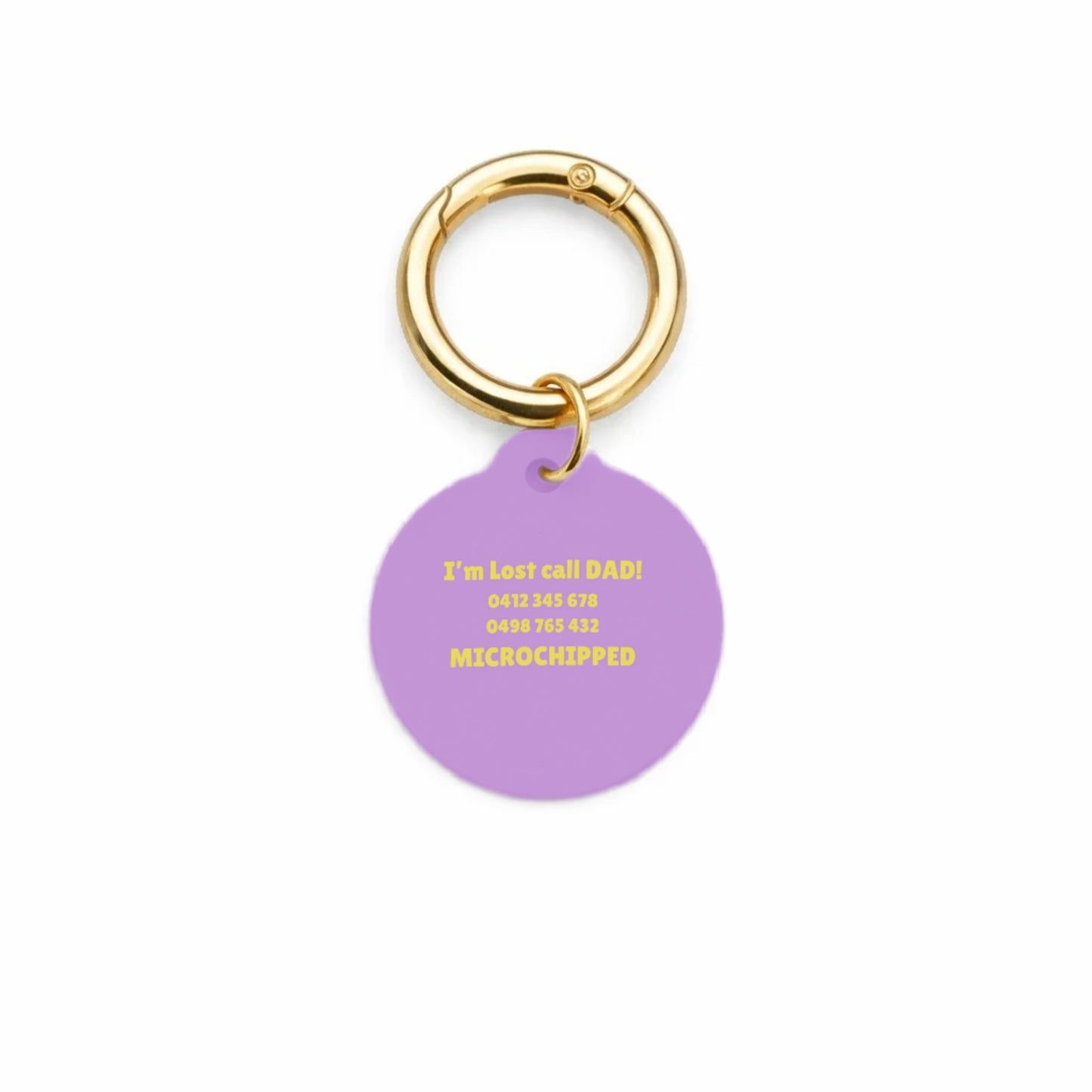 Purple Sunflower Pet ID Tag