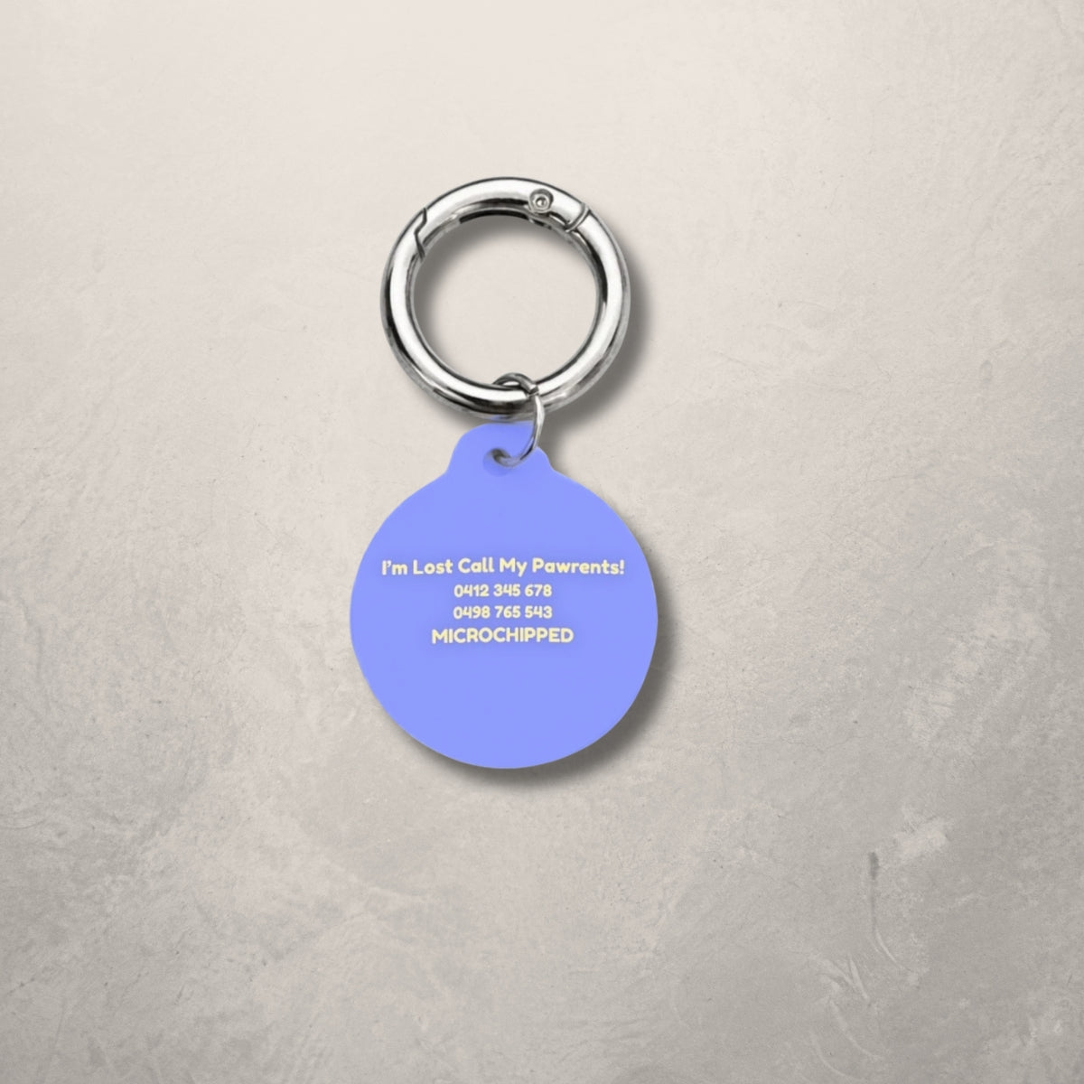 Blue Check Pet ID Tag