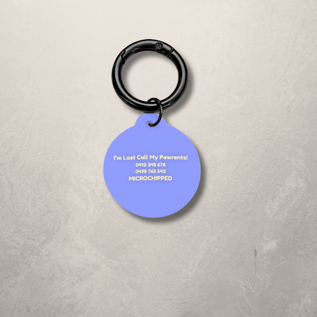 Blue Check Pet ID Tag