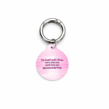 Pink Rose Pet ID Tag