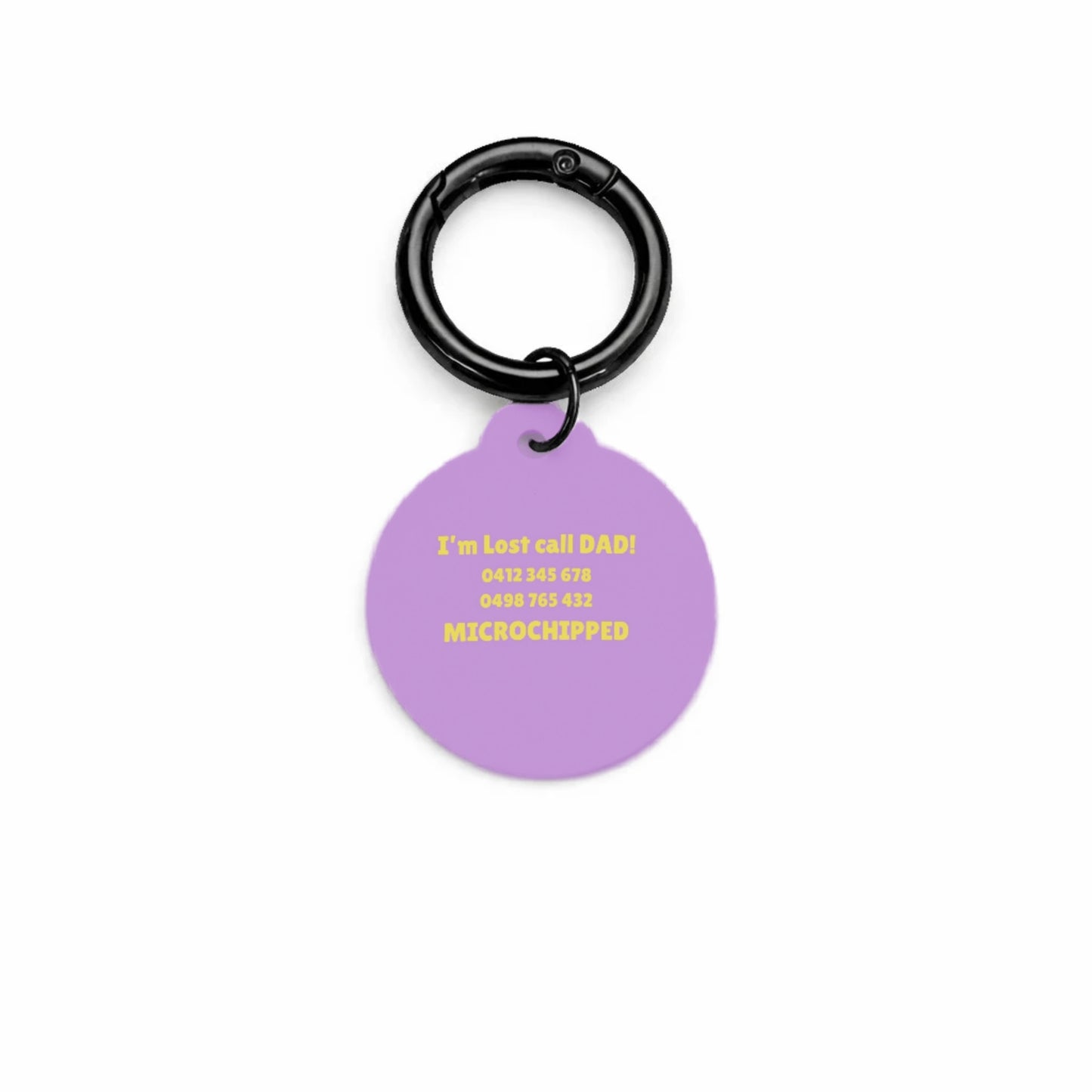 Purple Sunflower Pet ID Tag