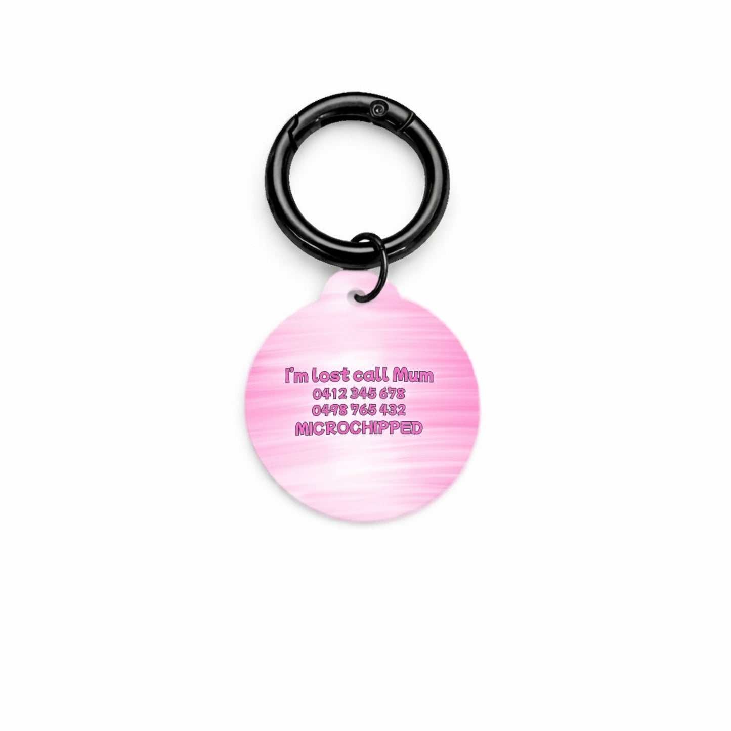 Pink Rose Pet ID Tag