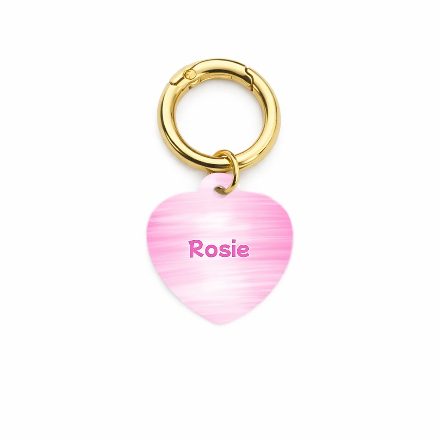 Pink Rose Pet ID Tag