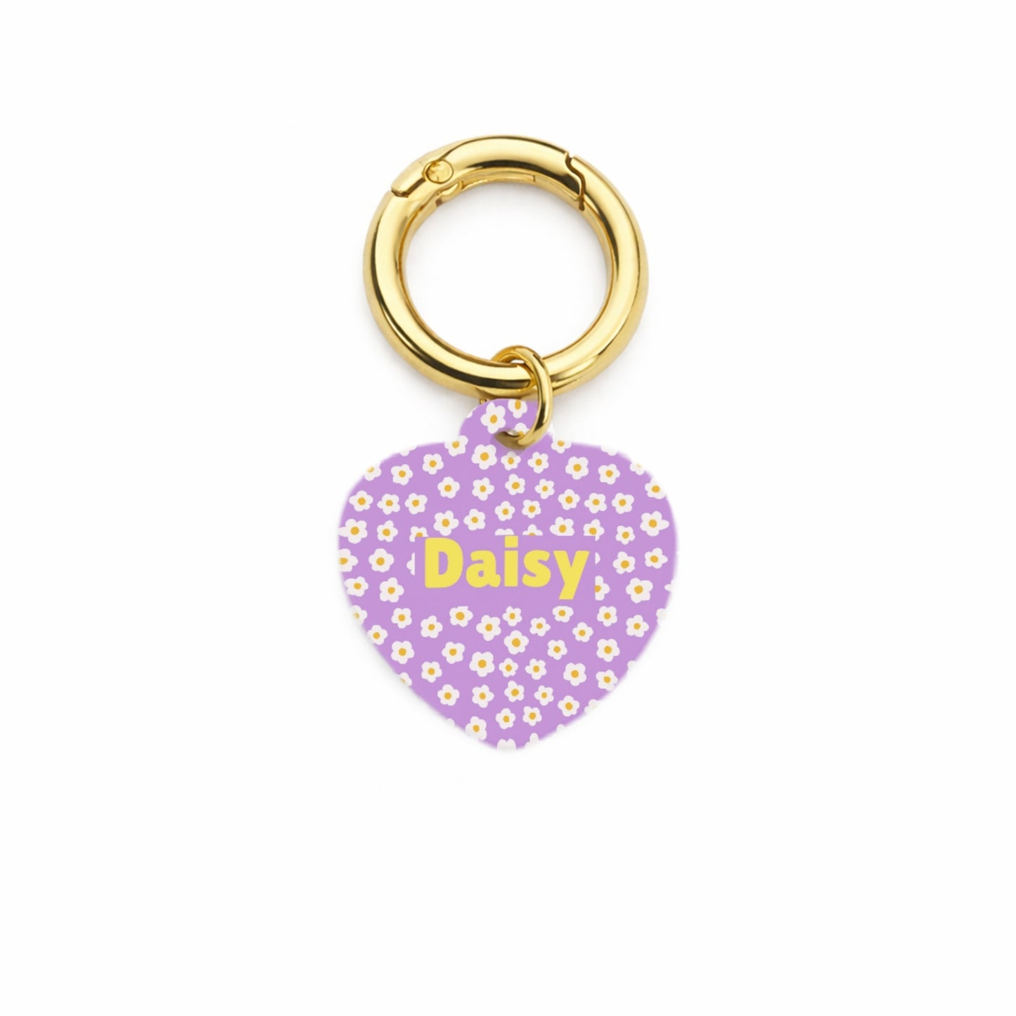 Purple Sunflower Pet ID Tag