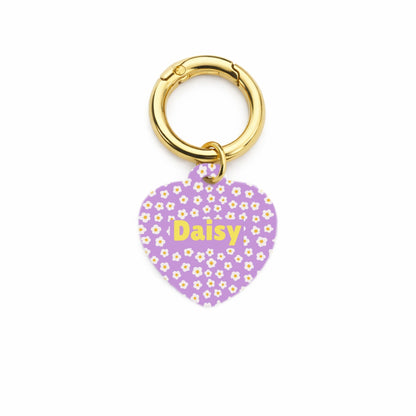 Purple Sunflower Pet ID Tag
