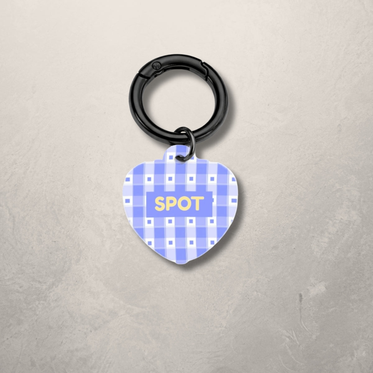 Blue Check Pet ID Tag
