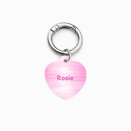 Pink Rose Pet ID Tag