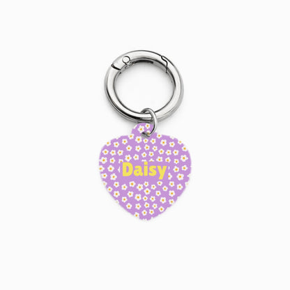 Purple Sunflower Pet ID Tag