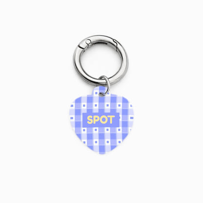 Blue Check Pet ID Tag