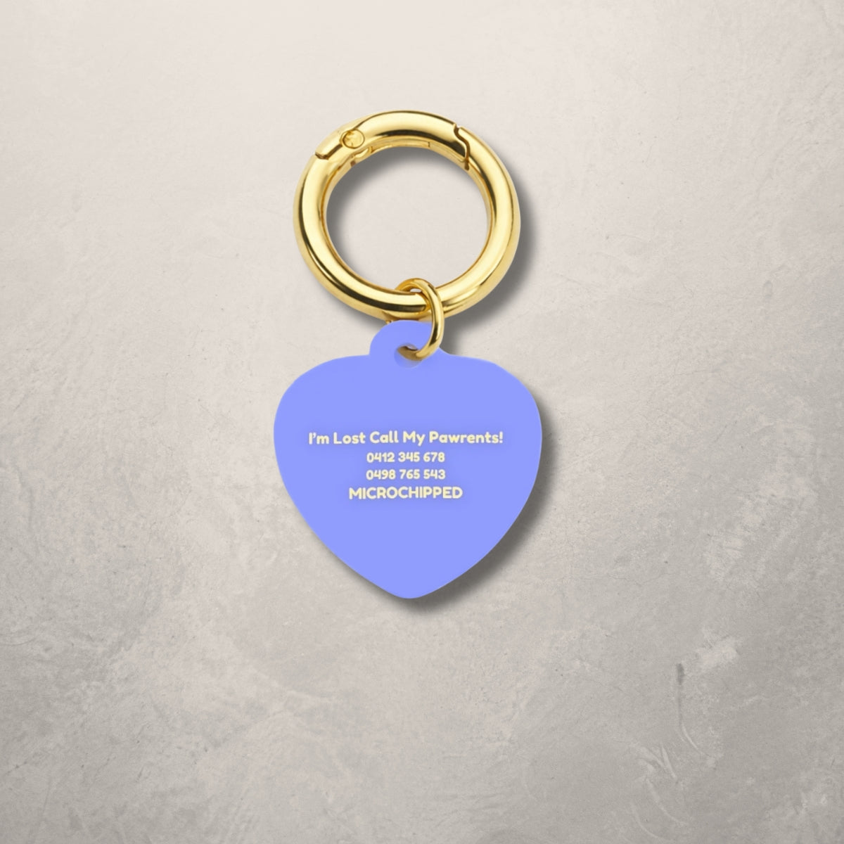Blue Check Pet ID Tag