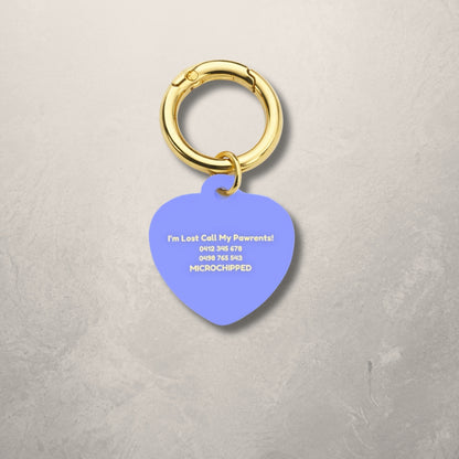 Blue Check Pet ID Tag