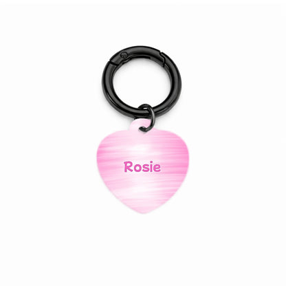 Pink Rose Pet ID Tag