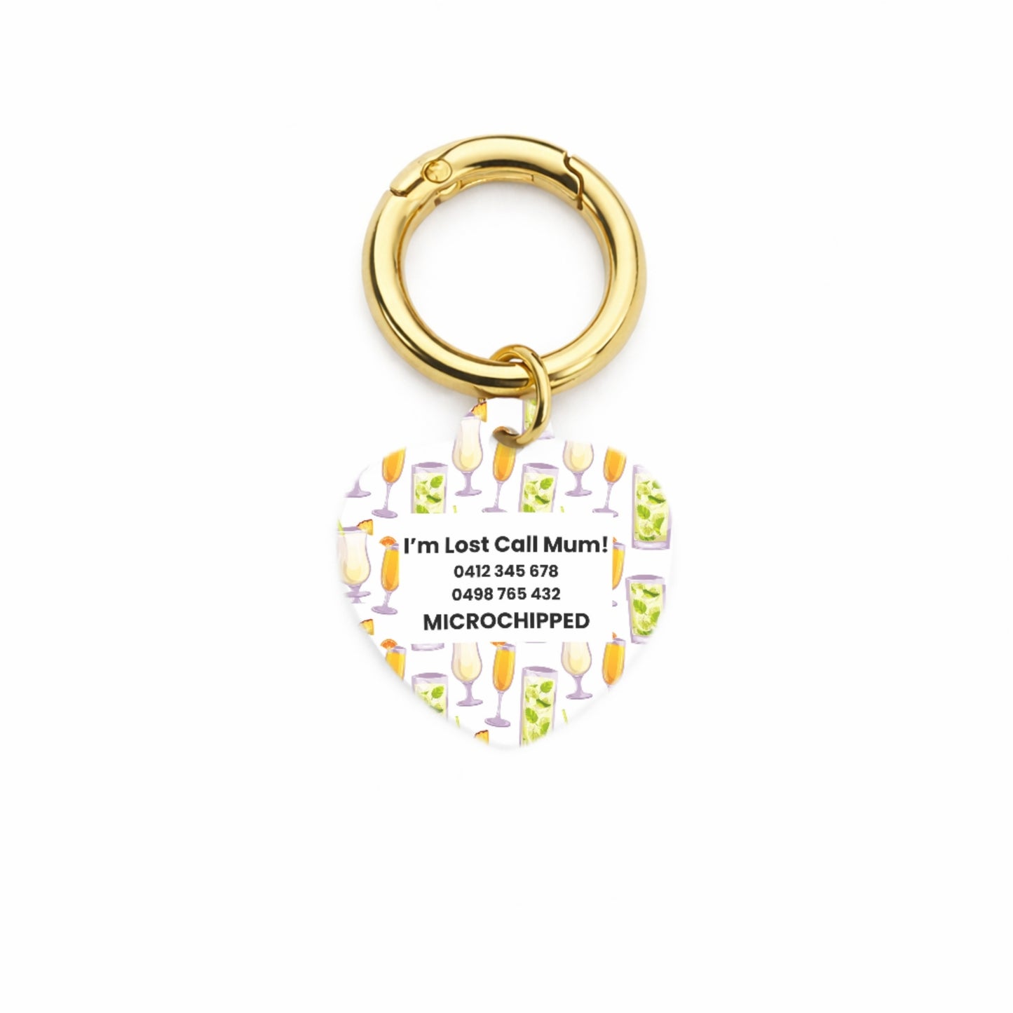 Cocktail Pet ID Tag