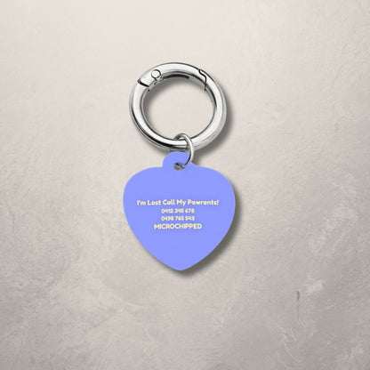 Blue Check Pet ID Tag