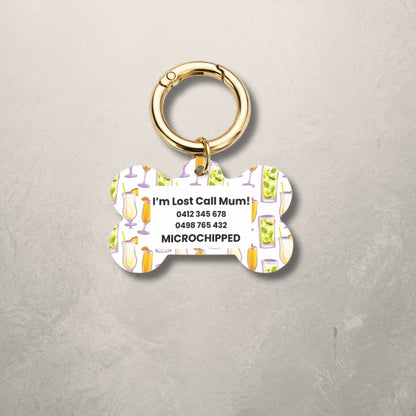 Cocktail Pet ID Tag