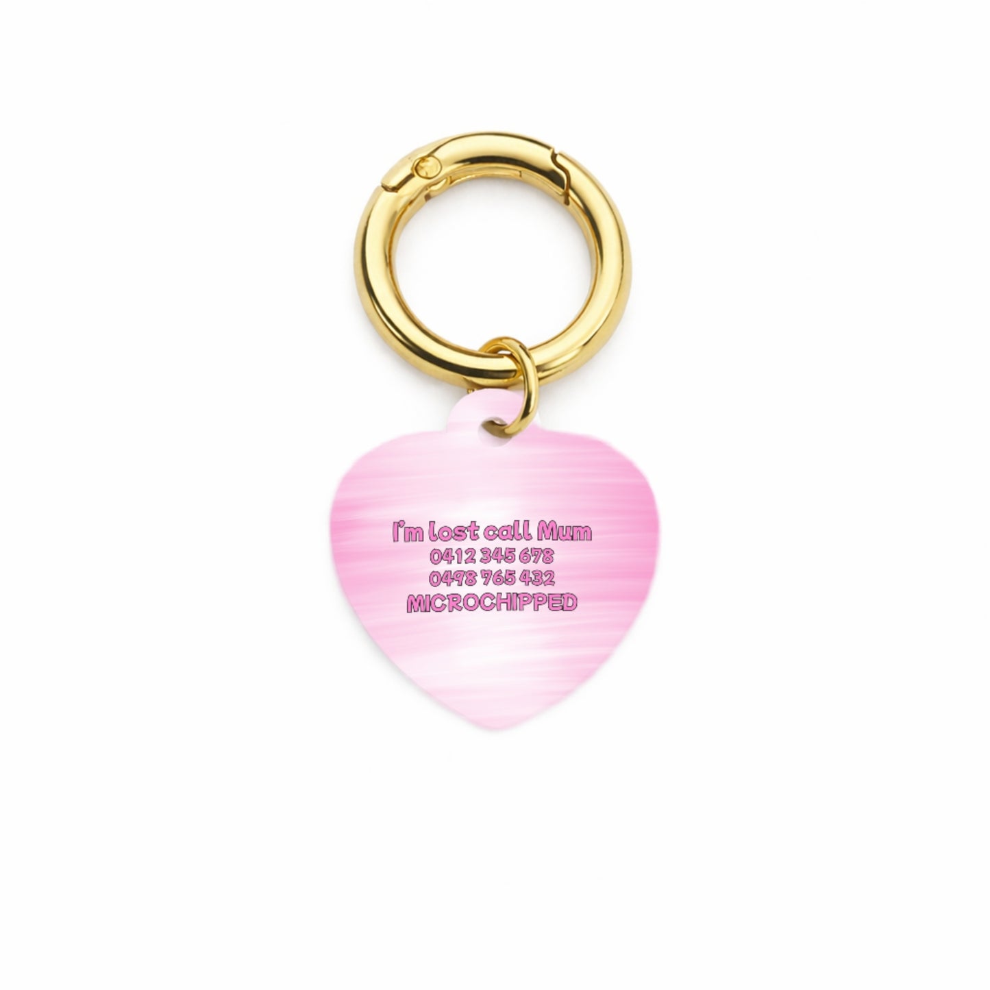 Pink Rose Pet ID Tag