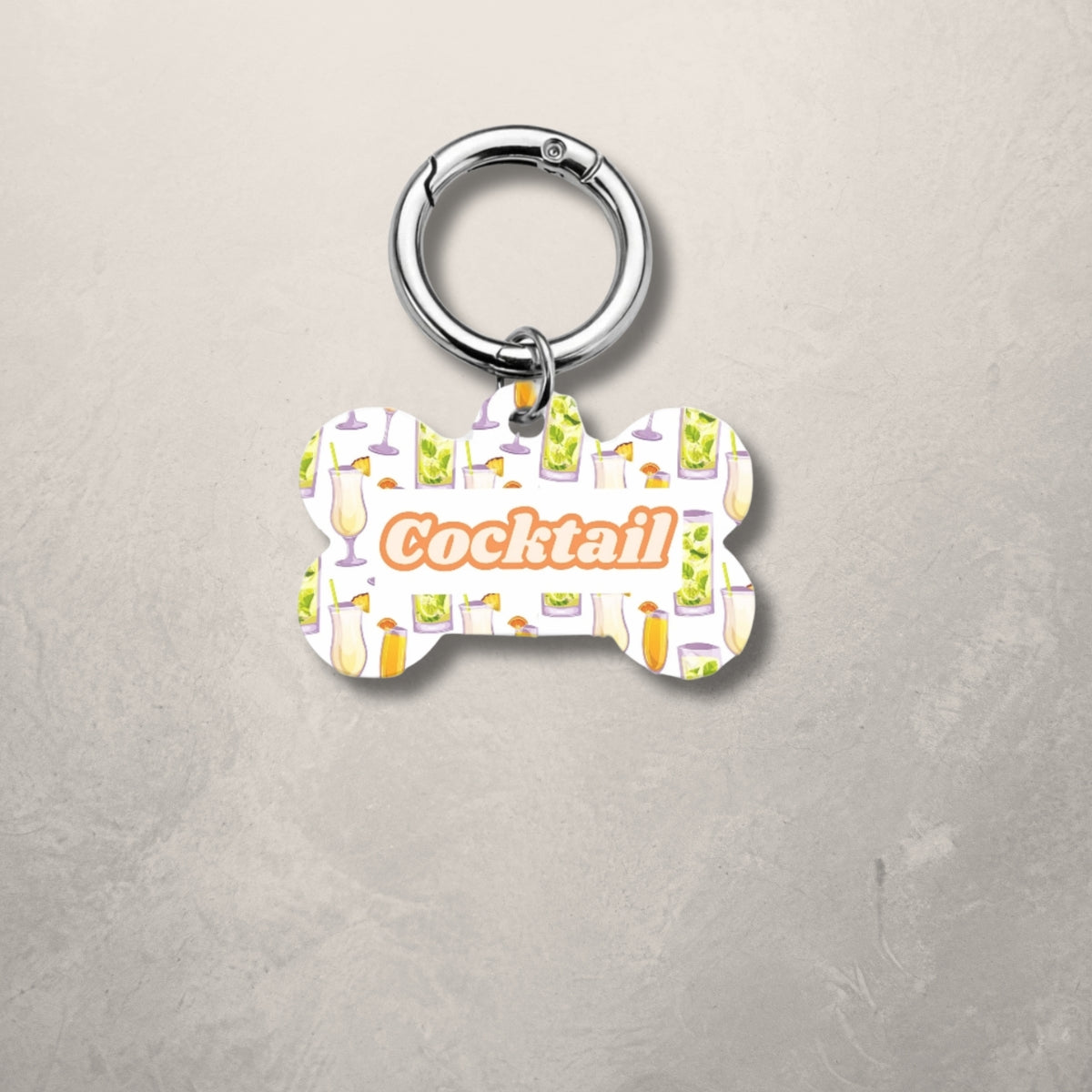 Cocktail Pet ID Tag