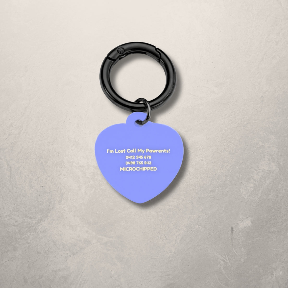 Blue Check Pet ID Tag