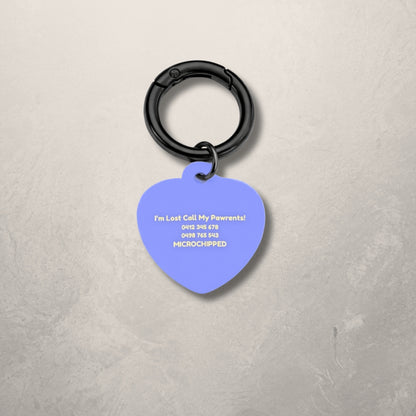Blue Check Pet ID Tag