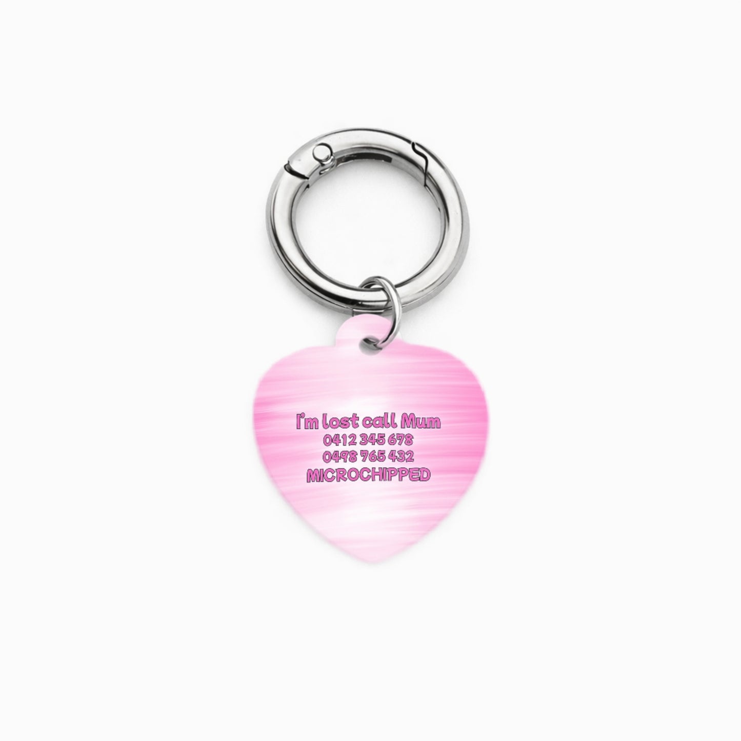 Pink Rose Pet ID Tag