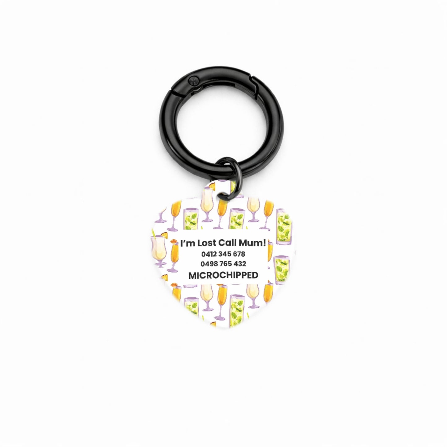 Cocktail Pet ID Tag