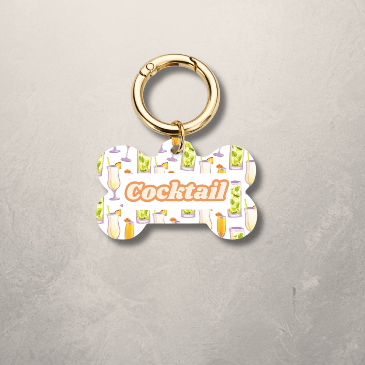 Cocktail Pet ID Tag