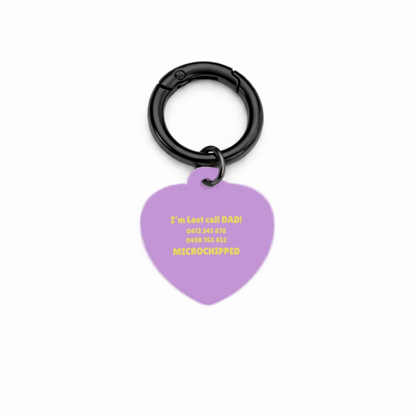 Purple Sunflower Pet ID Tag