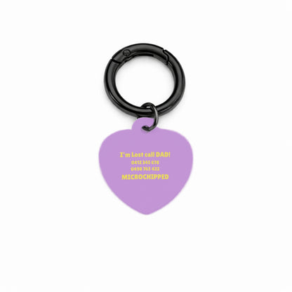 Purple Sunflower Pet ID Tag