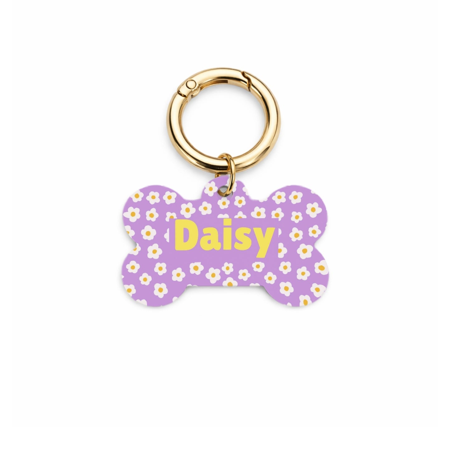 Purple Sunflower Pet ID Tag