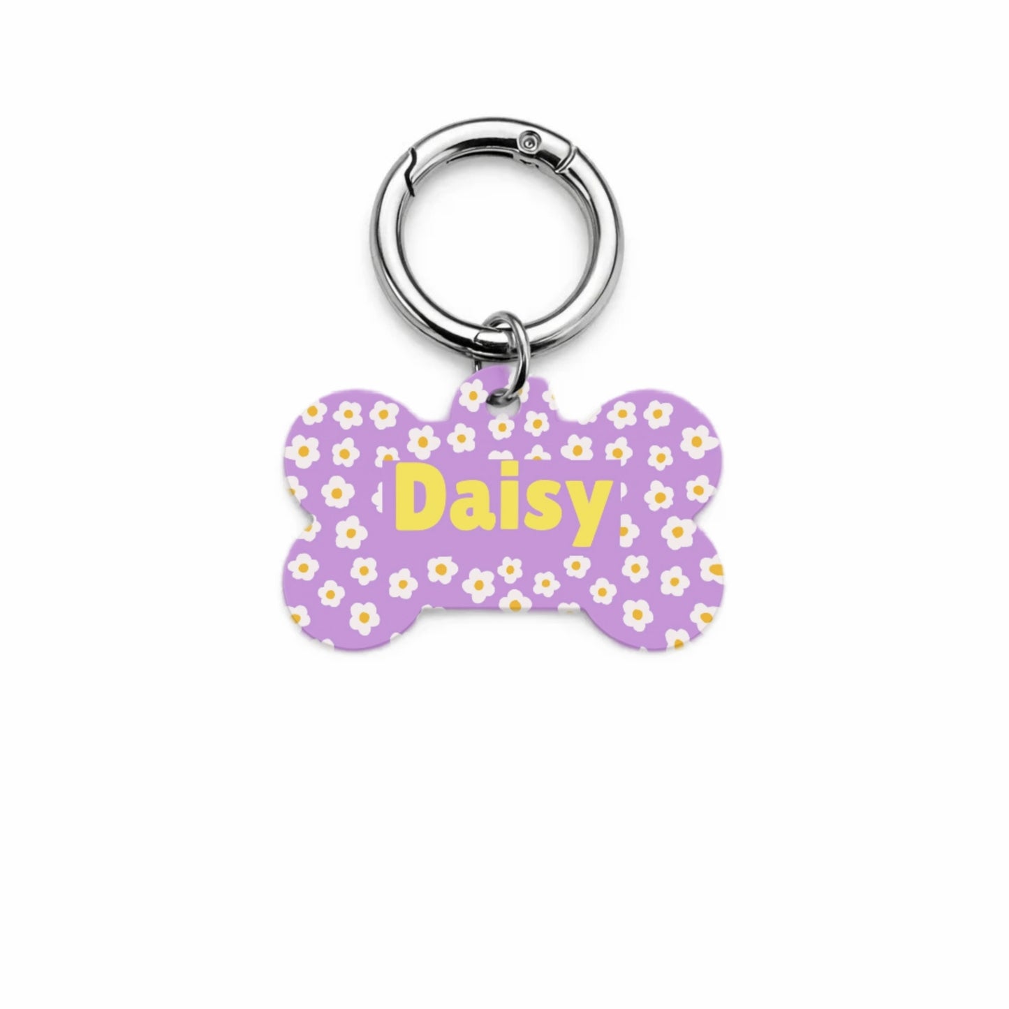 Purple Sunflower Pet ID Tag