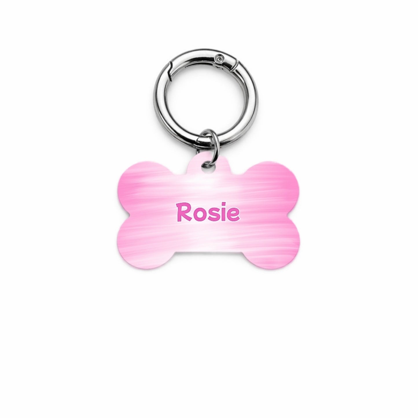 Pink Rose Pet ID Tag