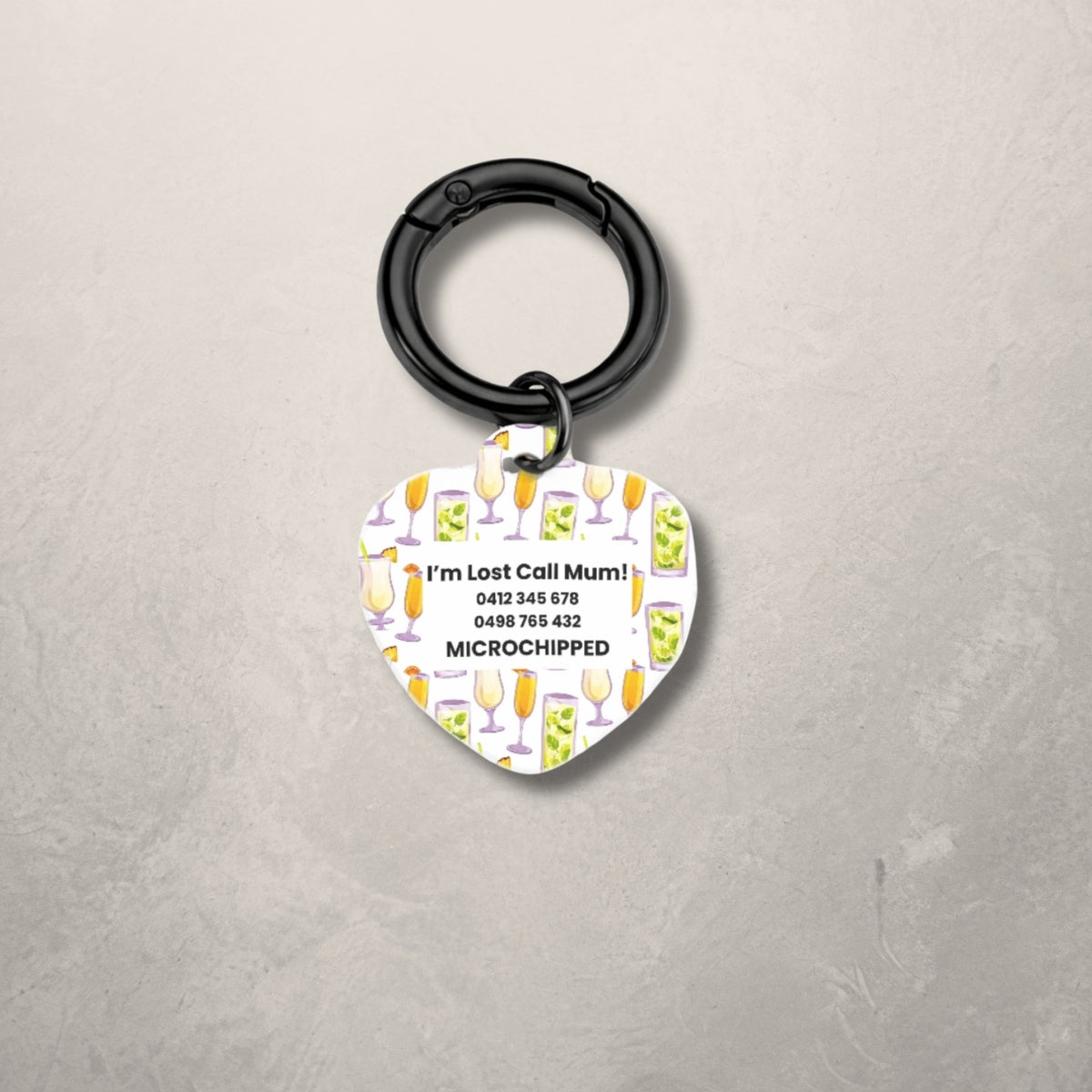 Cocktail Pet ID Tag