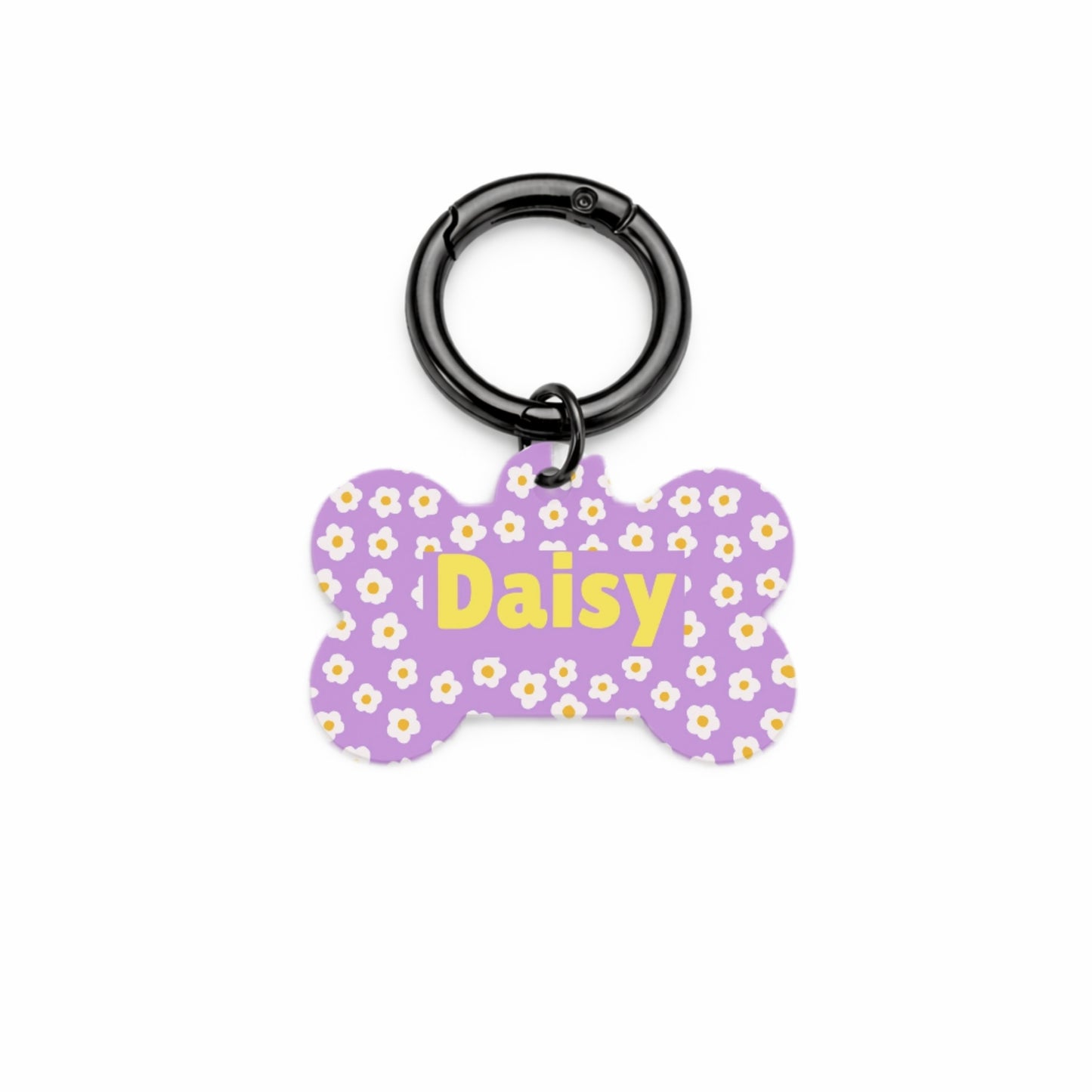Purple Sunflower Pet ID Tag