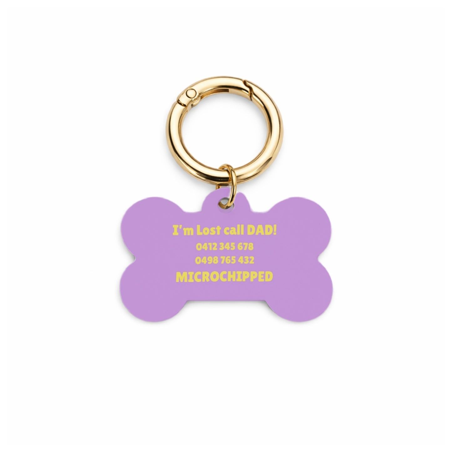 Purple Sunflower Pet ID Tag