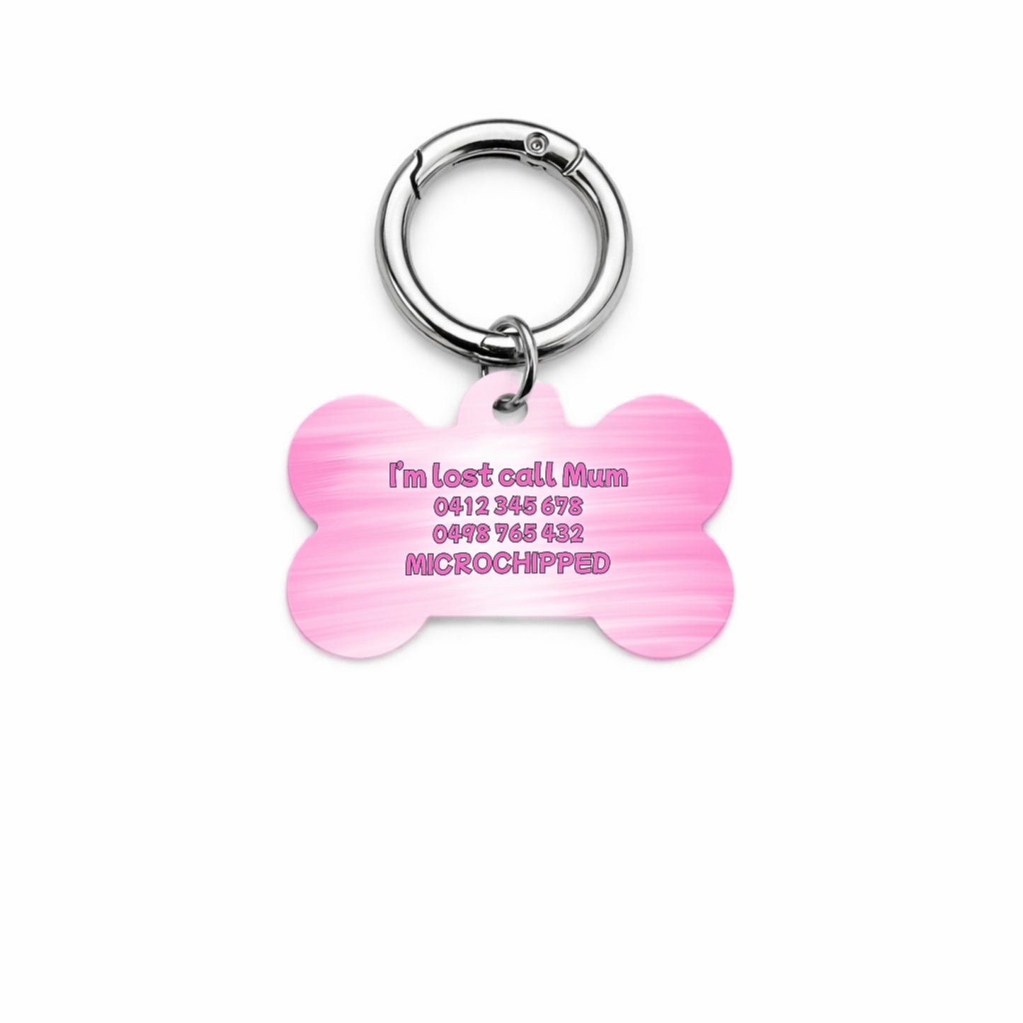 Pink Rose Pet ID Tag