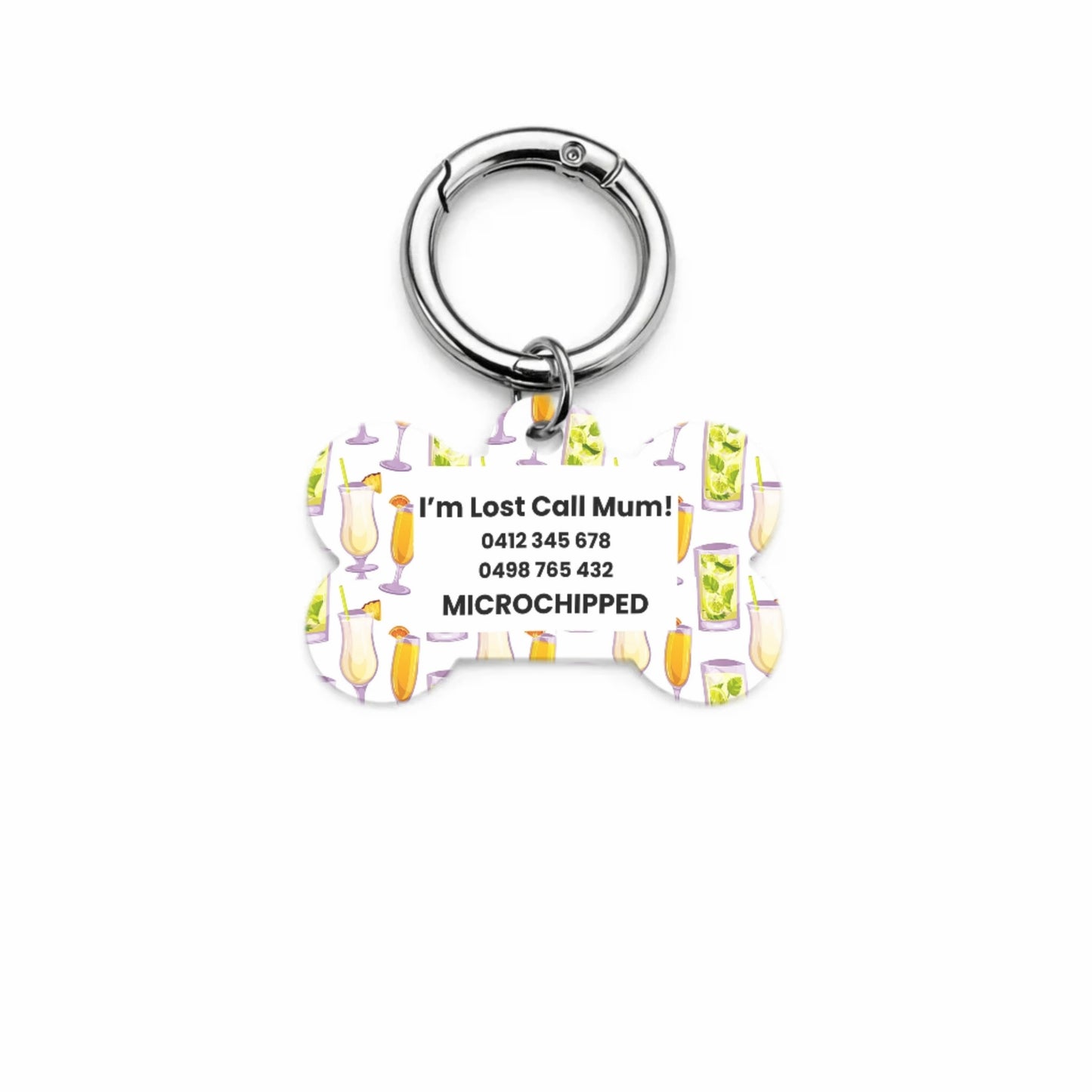 Cocktail Pet ID Tag