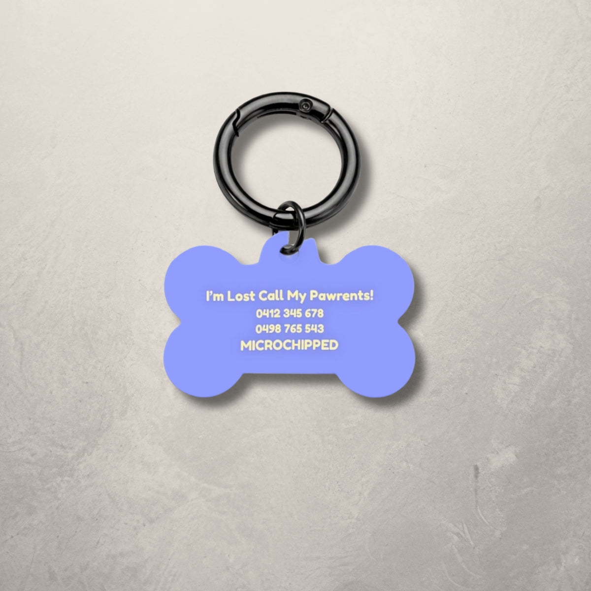 Blue Check Pet ID Tag