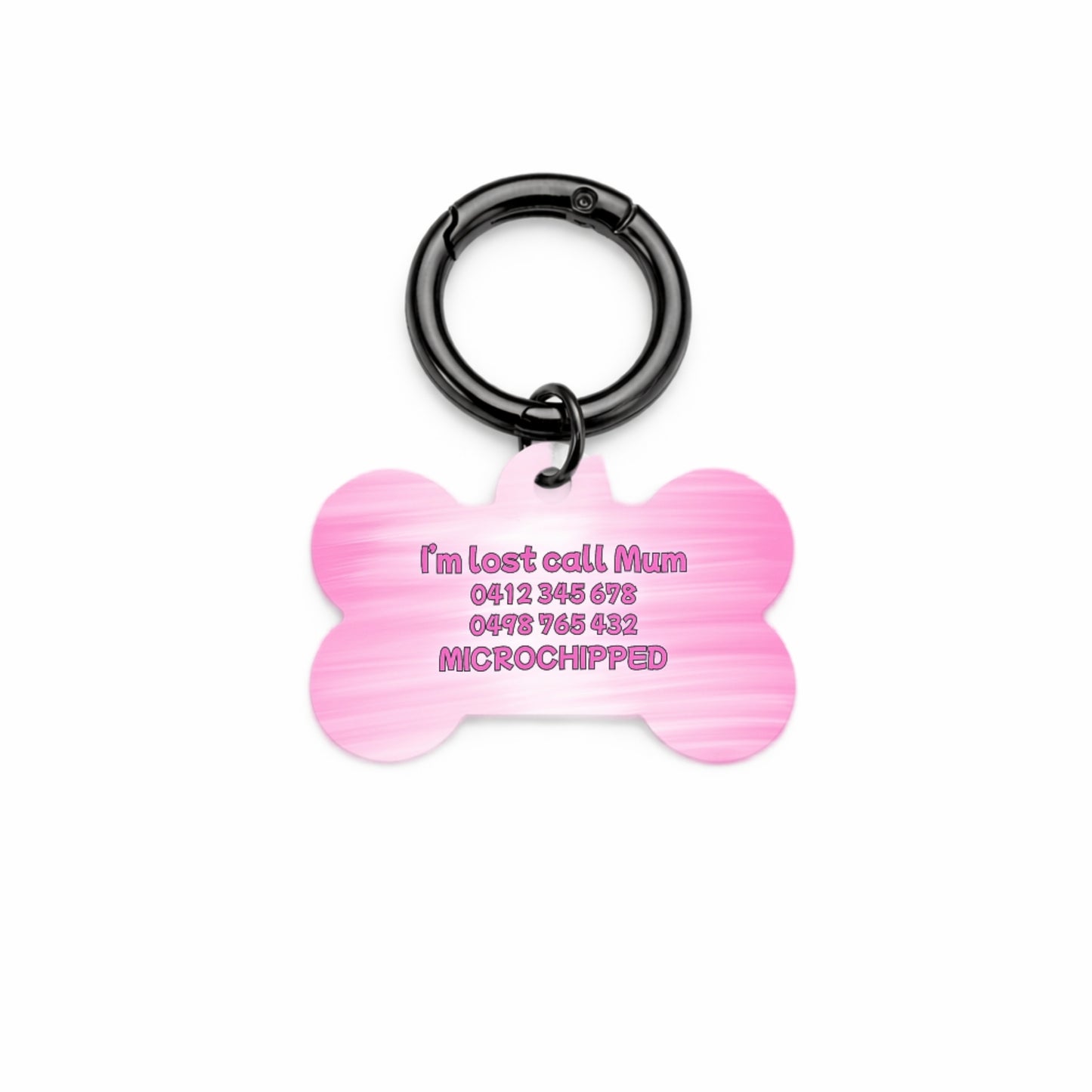 Pink Rose Pet ID Tag