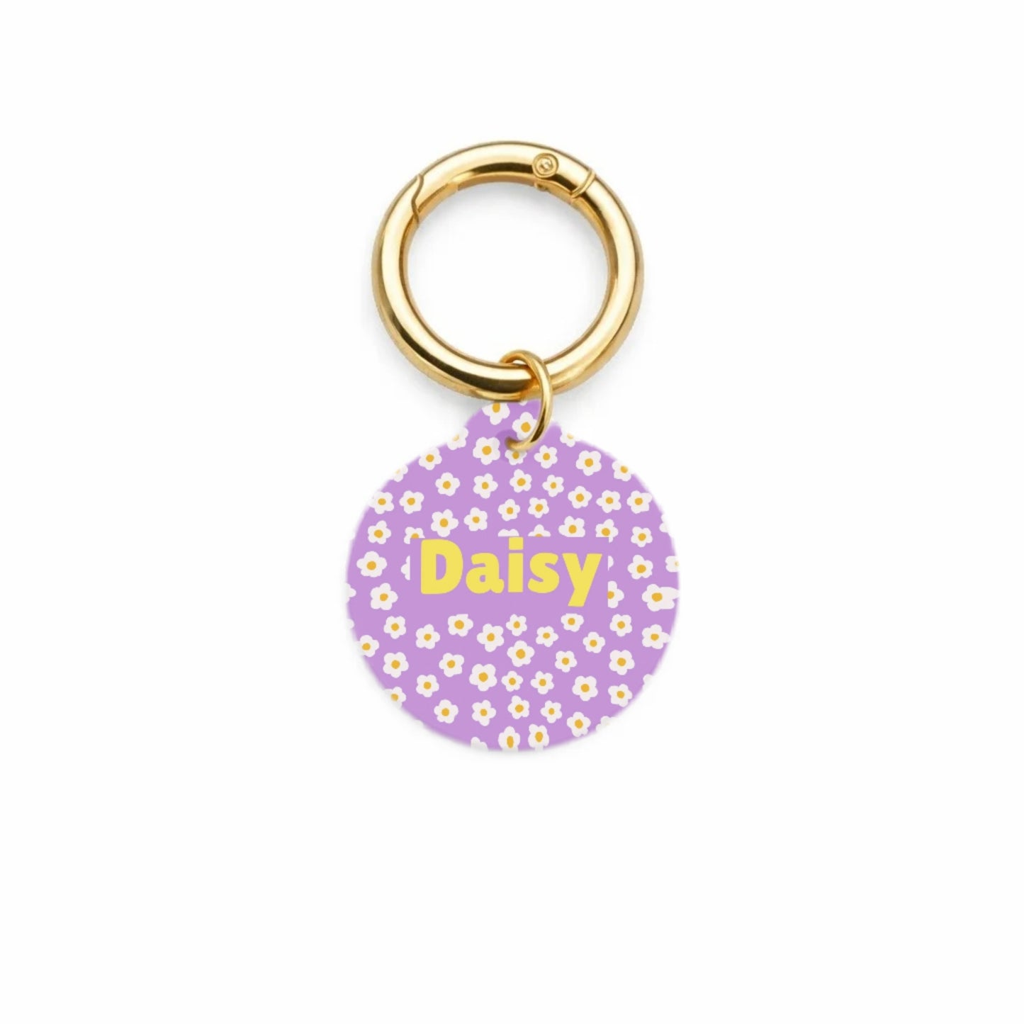 Purple Sunflower Pet ID Tag