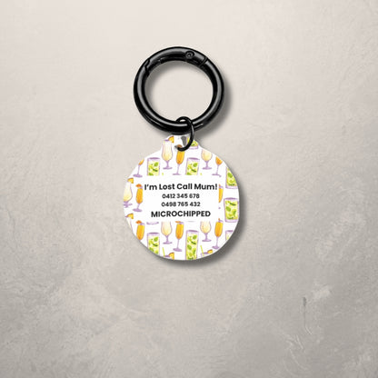 Cocktail Pet ID Tag