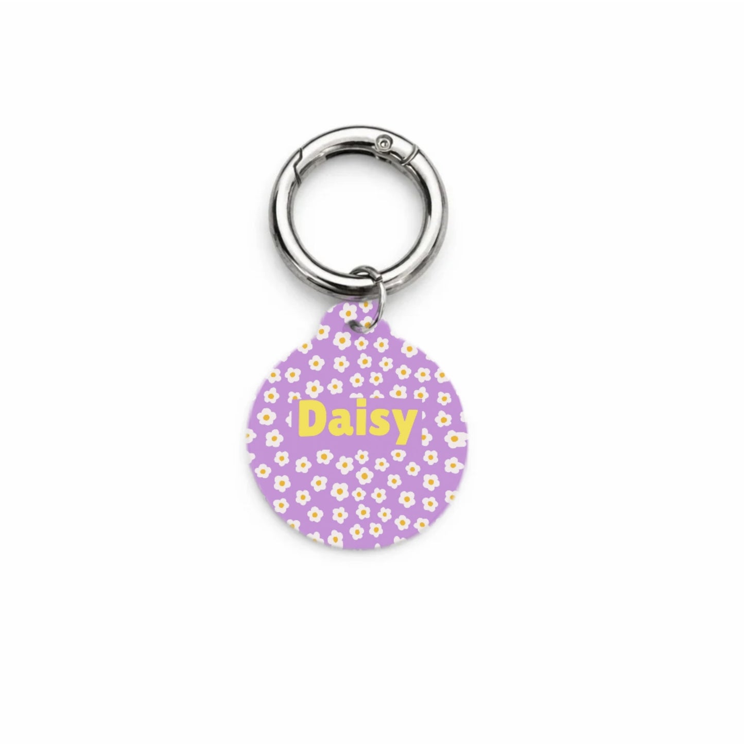 Purple Sunflower Pet ID Tag