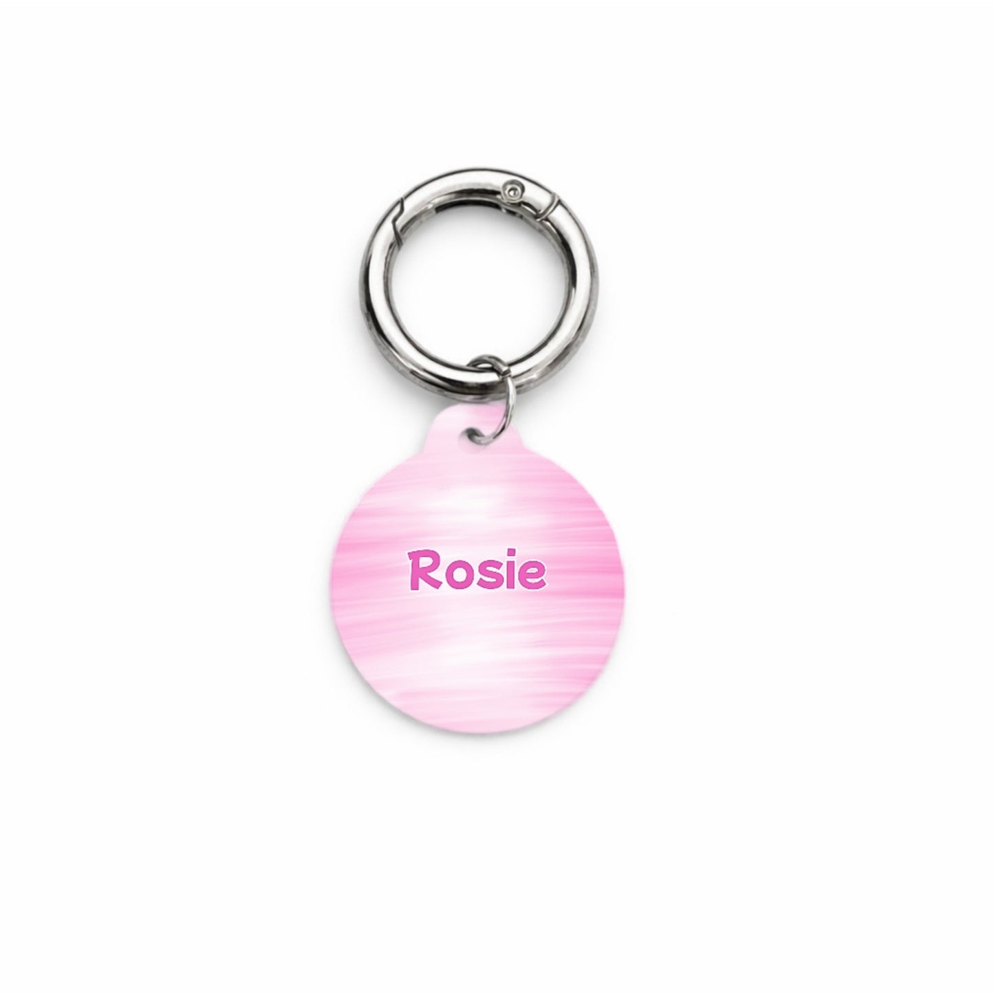Pink Rose Pet ID Tag