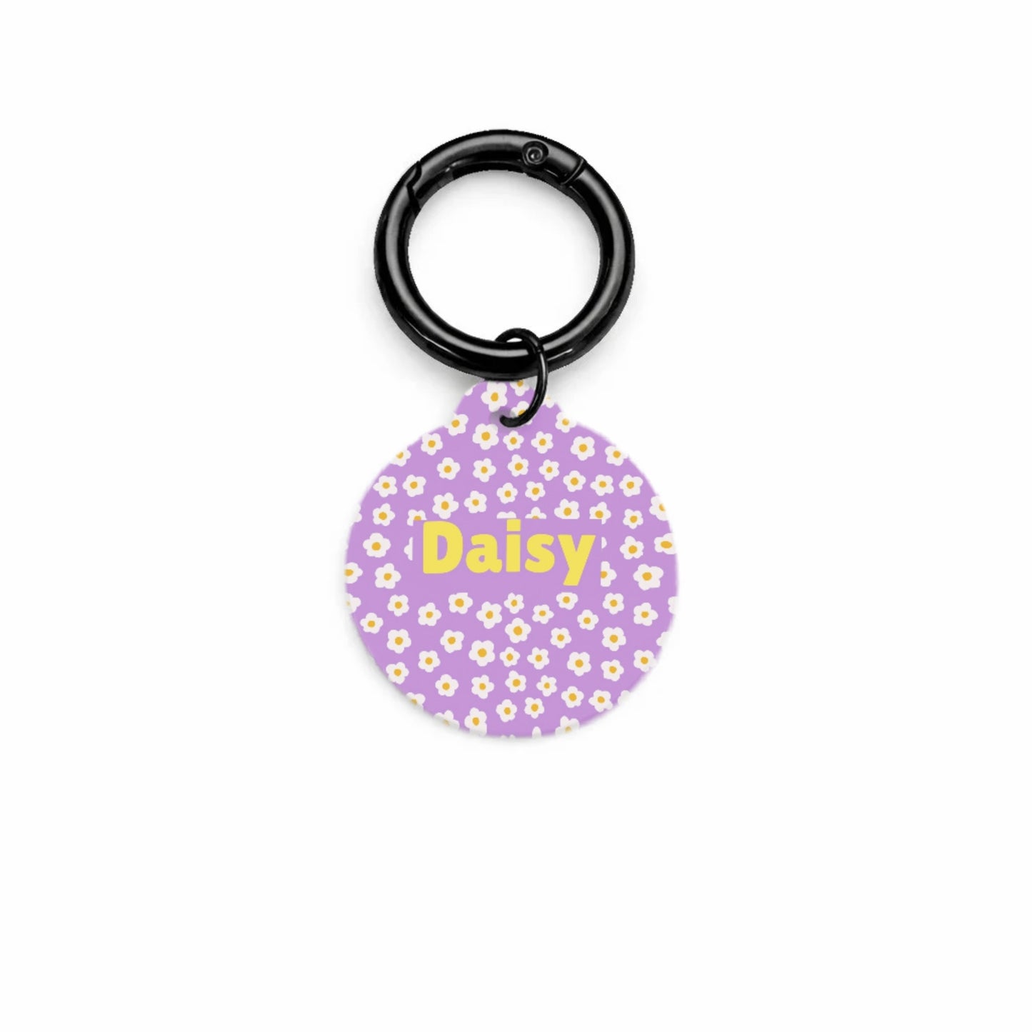 Purple Sunflower Pet ID Tag