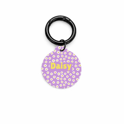 Purple Sunflower Pet ID Tag