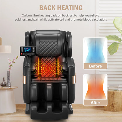 PrimvaRelax Zero Gravity Massage Chair - Full Body 4D Shiatsu with Air Compression Therapy