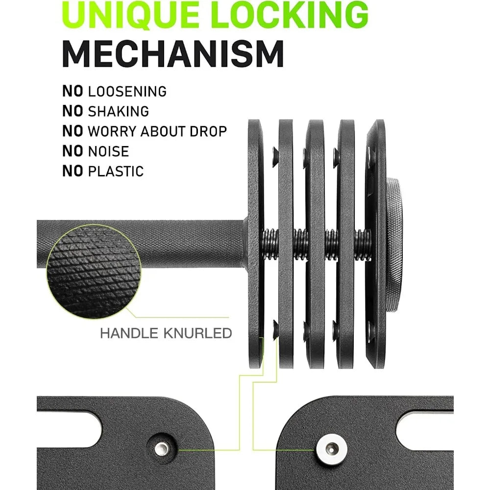 PrimvaCore Pro Adjustable Dumbbells - 80LB Quick-Lock Strength System (Pair)