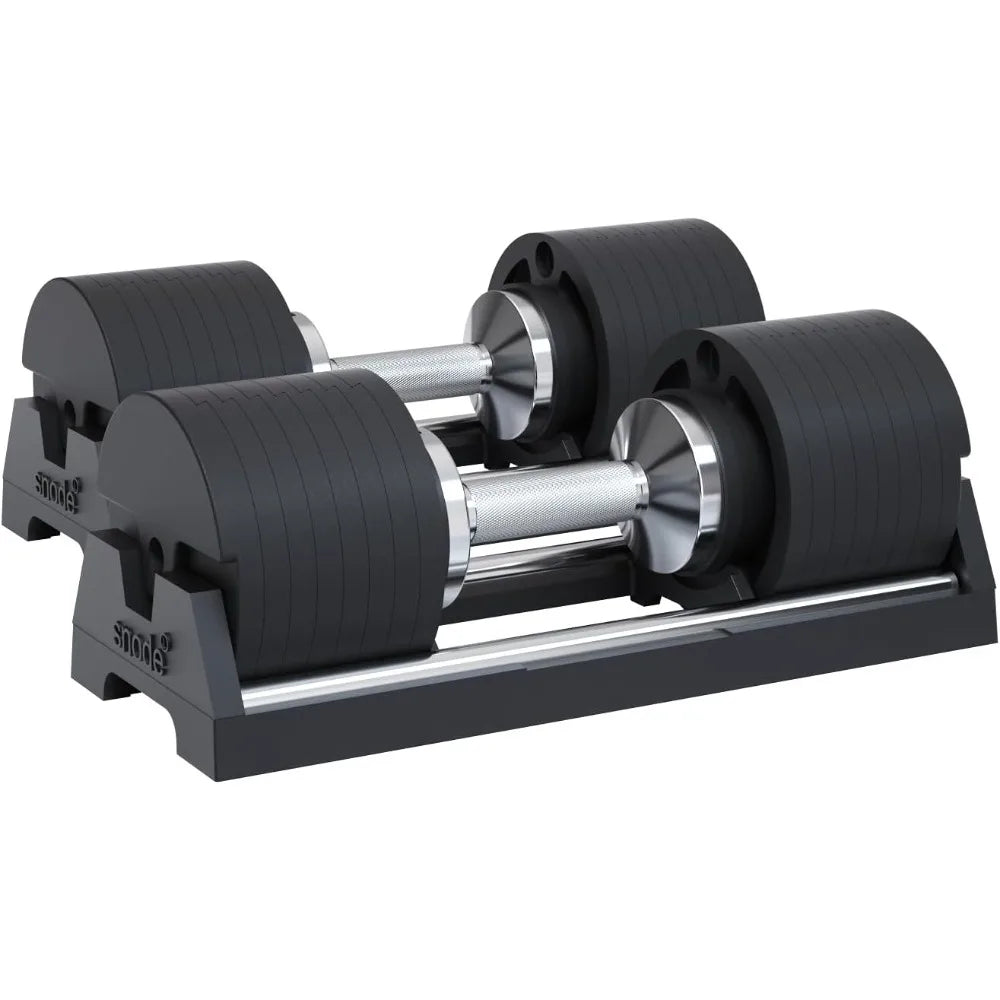 PrimvaFlex Pro Adjustable Dumbbell System - 80LB Smart Weights with Iron Cradle